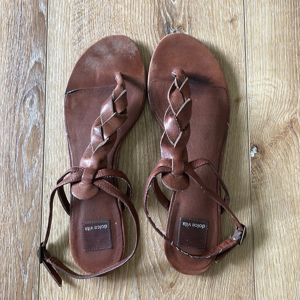 Dolce Vita brown braided sandals